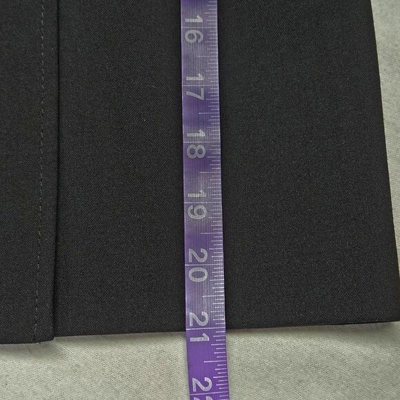 BCBGMaxAzria Black Off Center Front Split Hem Back Zip Lined Stretch Short Skirt - Picture 11 of 14